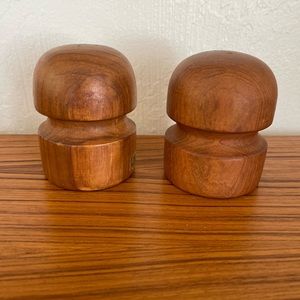 Vintage MCM Teak Salt & Pepper Shakers